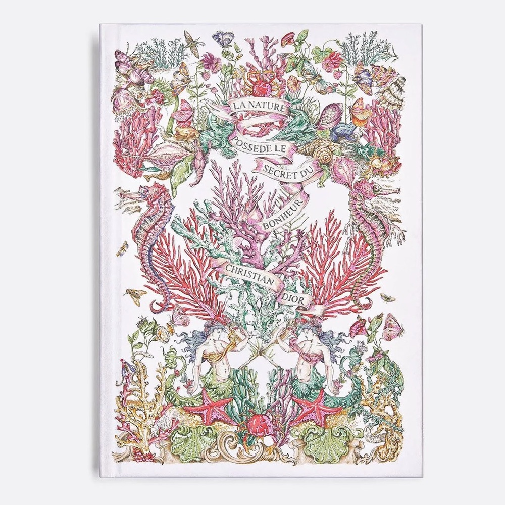 Dior Multicolor Floral & Marine-Illustrated Tablet Case - Pink Accents